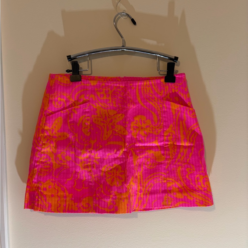 Lilly Pulitzer Pink and Orange Mini Skirt
